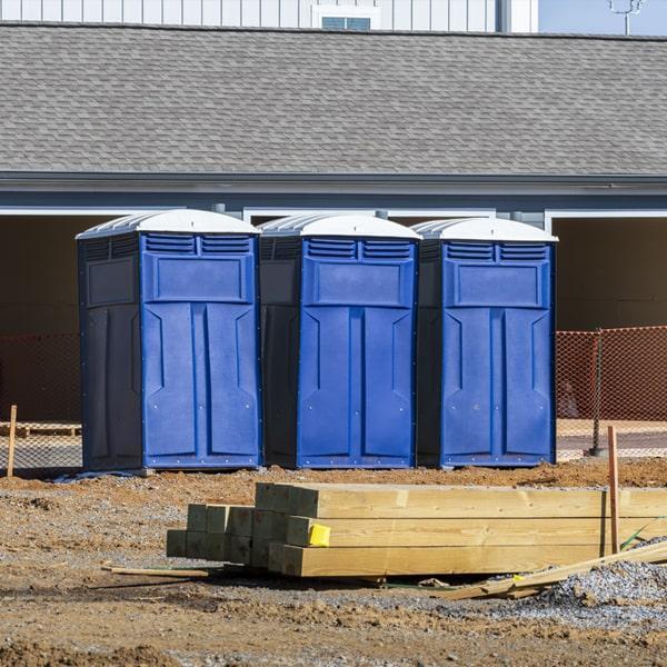 Heavy-duty construction site porta potty in Baltimore, Maryland